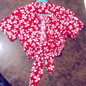 Perfect Red Luau Blouse